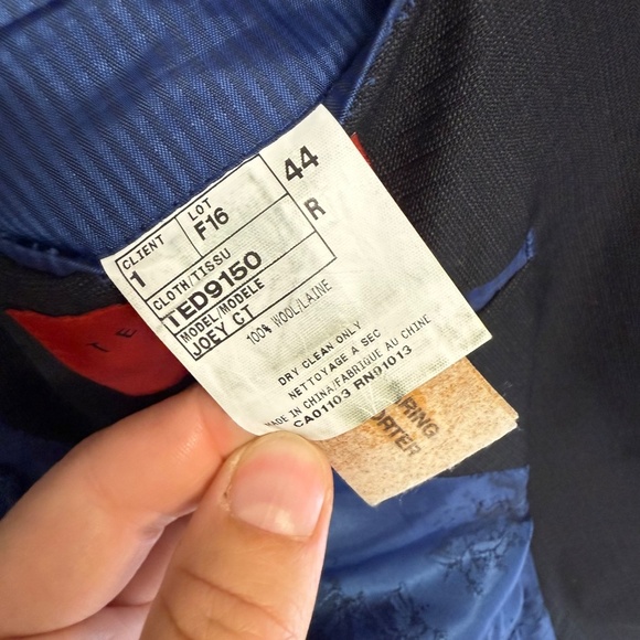 Ted Baker London Charcoal Gray Wool Blend Sport Coat Blazer Jacket Men’s 44R - Picture 9 of 12